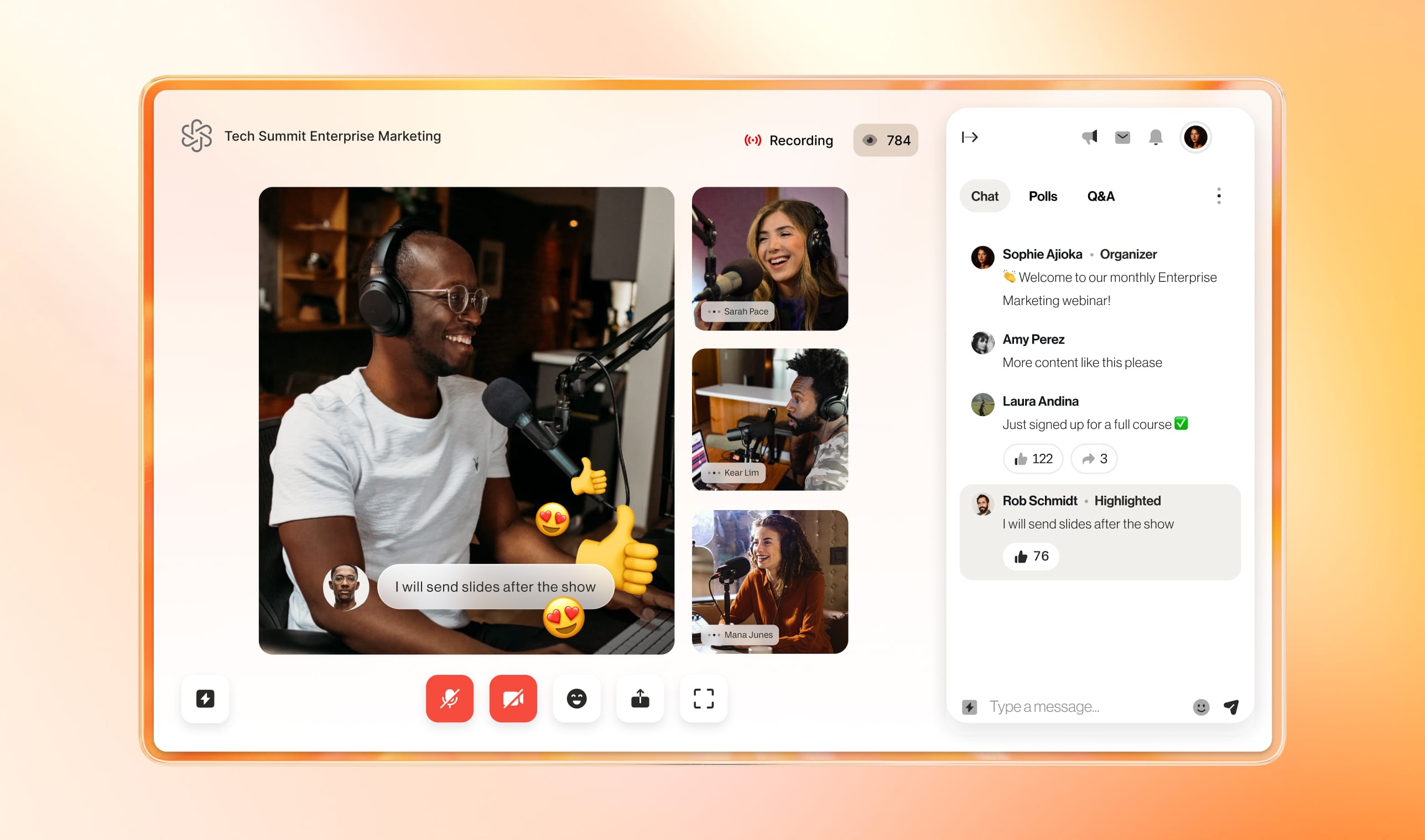 Recording feature on RingCentral webinar platform