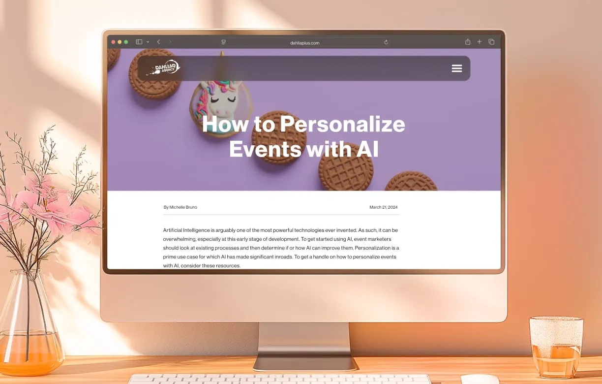 News report entitled "How to Personalize Events with AI"