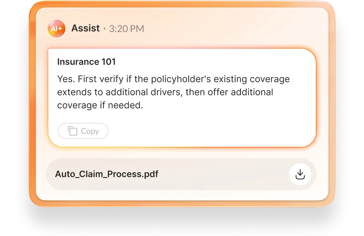An agent using RingCX AI assist to provide seamless customer support
