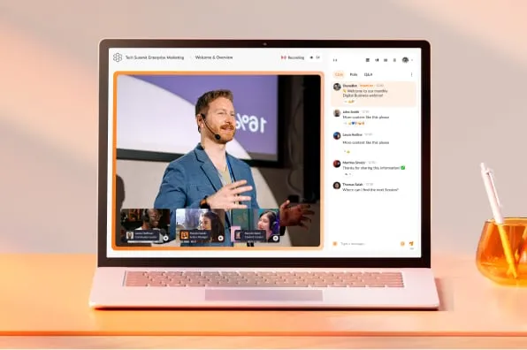 Ongoing virtual town hall hosted on the RingCentral Webinar platform