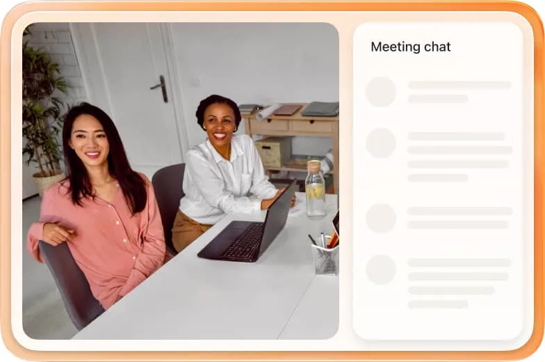 Meeting chat feature on RingCentral Rooms