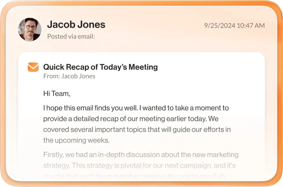 The Meeting Recap feature of the RingCentral App