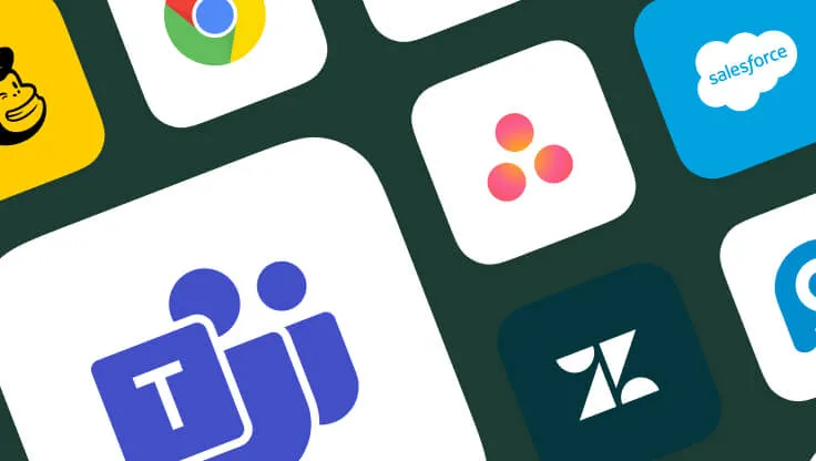 Seleção de aplicações que podem ser integradas com a RingCentral