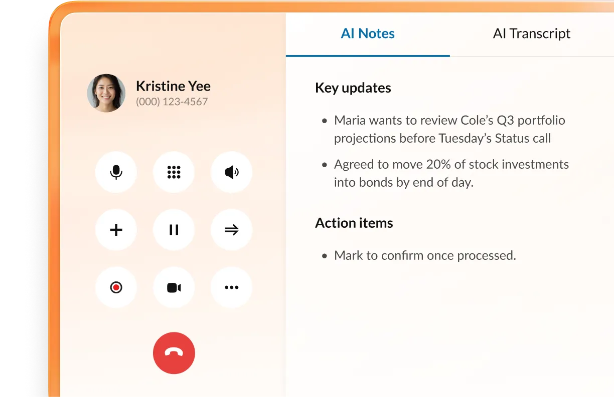 A remote worker reviewing AI Notes after a meeting